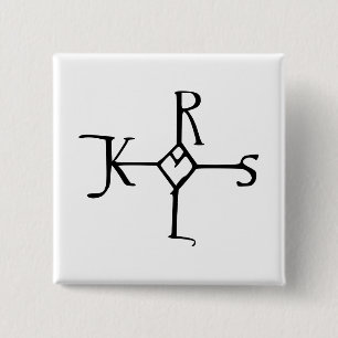 Macaron Carré 5 Cm Monogramme de Charlemagne