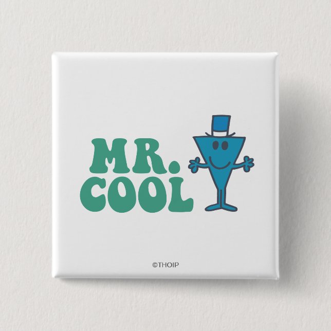 Macaron Carré 5 Cm Monsieur le Cool | Conception du logo (Devant)