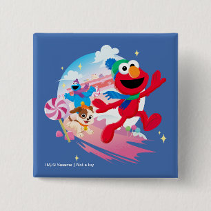 Macaron Carré 5 Cm Monstre Elmo, Tango & Cookie   Meilleur Noël