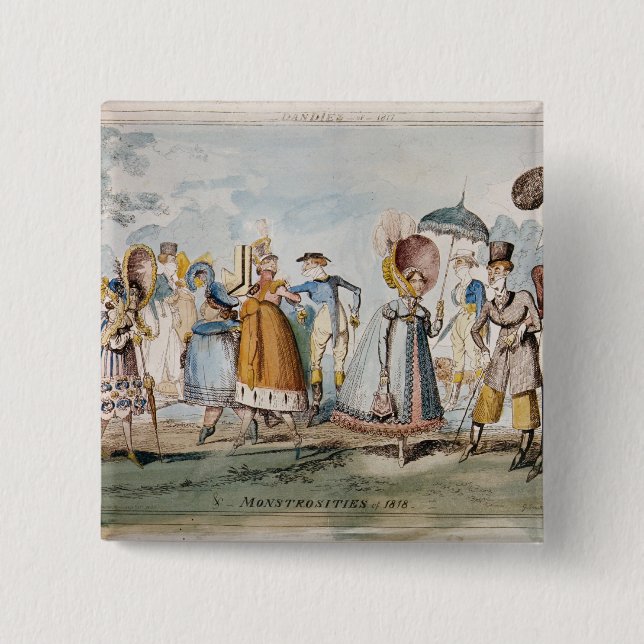 Macaron Carré 5 Cm Monstruosités de 1818 (Devant)