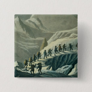 Macaron Carré 5 Cm Montée de M. De Saussure au Summmit de Mont B