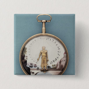 Macaron Carré 5 Cm Montre de poche soutien-gorge-en-l'air enfermée