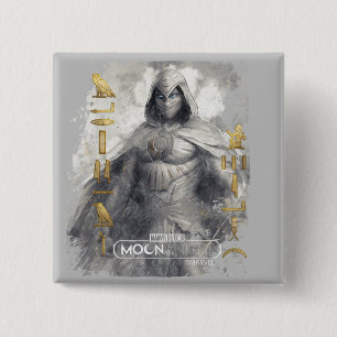 Macaron Carré 5 Cm Moon Knight Hiéroglyphic Graphic