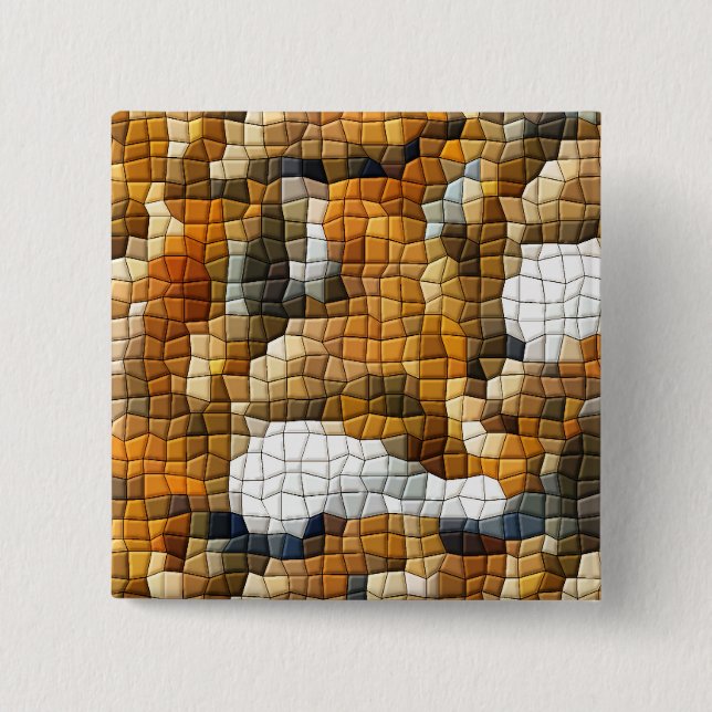 MACARON CARRÉ 5 CM MOSAÏQUE FOX (Devant)