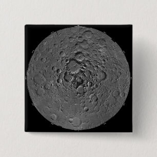 Macaron Carré 5 Cm Mosaïque lunaire de la région polaire du nord du