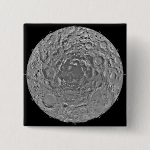 Macaron Carré 5 Cm Mosaïque lunaire de la région polaire du sud du
