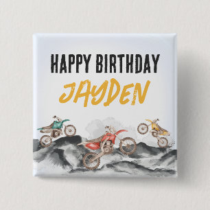 Macaron Carré 5 Cm Moteur Dirt Vélo Fast Un 1er anniversaire fête