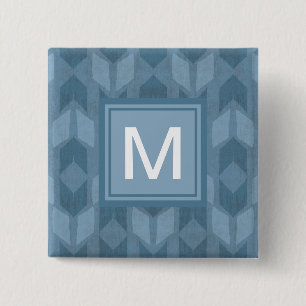 Macaron Carré 5 Cm Motif bleu extérieur de flèche d'étape   du