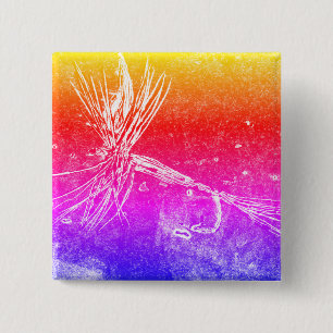 Macaron Carré 5 Cm Motif classique à mouches sèches pour la pêche à l