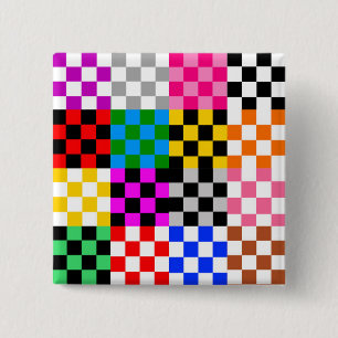 Macaron Carré 5 Cm Motif de conception de patchwork coloré à carreaux