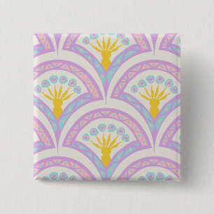 Macaron Carré 5 Cm Motif en coquille de couleur pastel