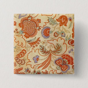 Macaron Carré 5 Cm Motif floral antique paisley chintz