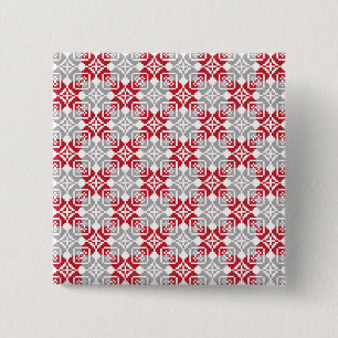 Macaron Carré 5 Cm Motif géométrique du soleil du matin de Lettonie I