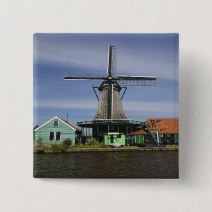 Macaron Carré 5 Cm Moulin à vent, Zaanse Schans, Hollande, Pays-Bas 3