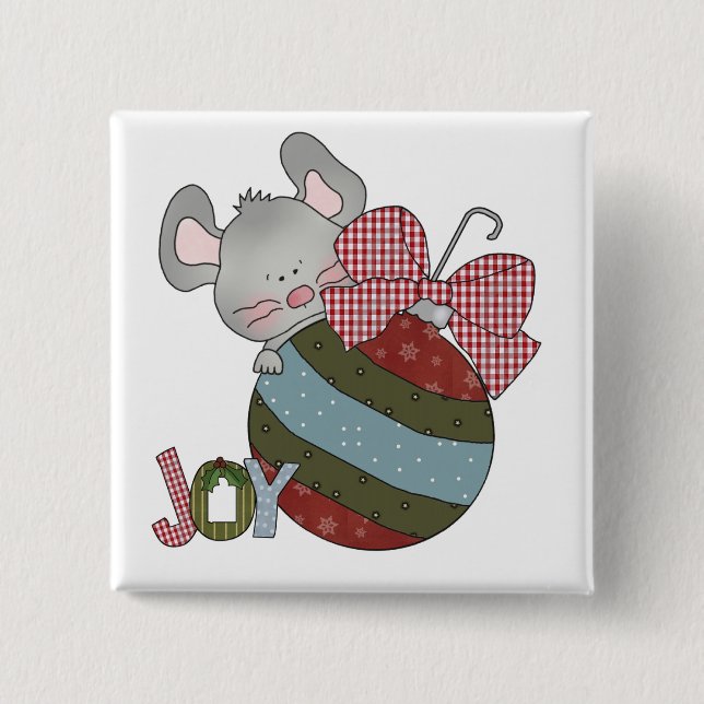 Macaron Carré 5 Cm Mouse Joy T-shirts et cadeaux de vacances (Devant)