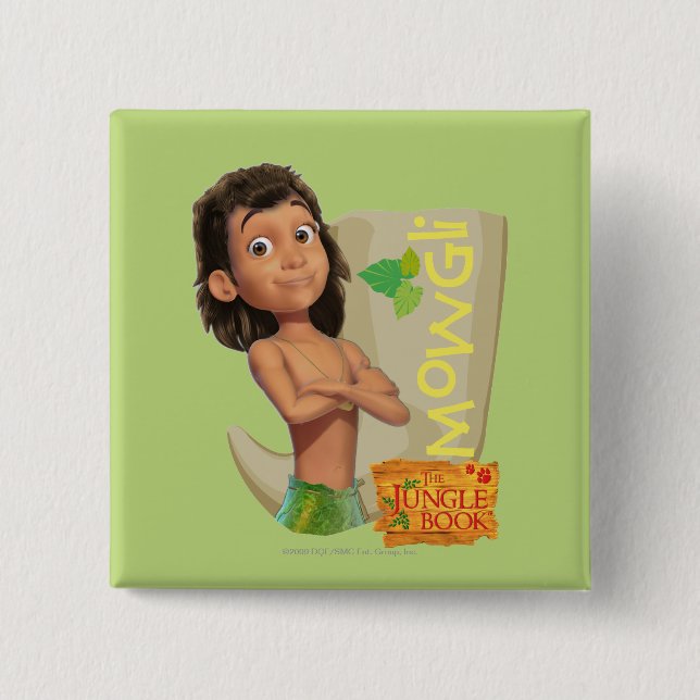 Macaron Carré 5 Cm Mowgli 1 (Devant)