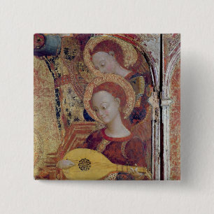 Macaron Carré 5 Cm Musiciens d'ange de la peinture de la Vierge et de