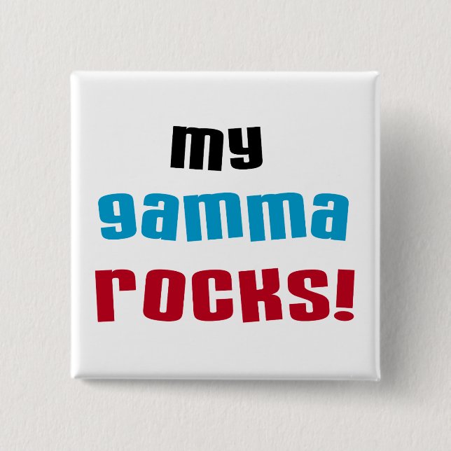 Macaron Carré 5 Cm My Gamma Rocks T-shirts et cadeaux (Devant)