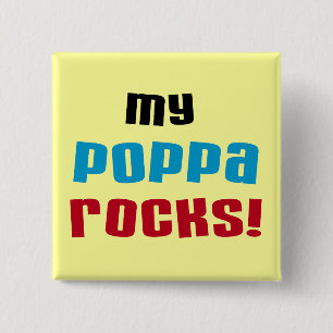 Macaron Carré 5 Cm My Poppa Rocks Tshirts et cadeaux
