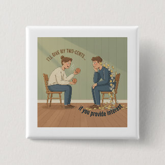 Macaron Carré 5 Cm My Two-Cents Button