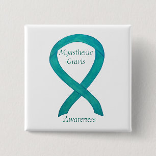 Macaron Carré 5 Cm Myasthenia Gravis Sensibilisation Ruban Art Person
