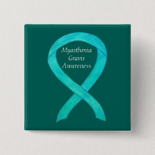 Macaron Carré 5 Cm Myasthenia Gravis Sensibilisation Ruban Art Person