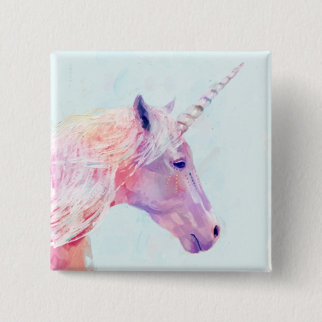 Macaron Carré 5 Cm Mystic Unicorn (Devant)