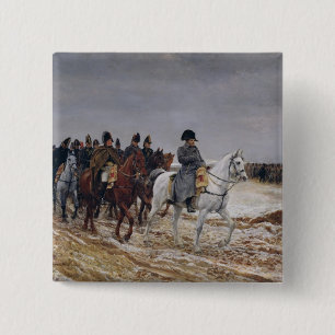 Macaron Carré 5 Cm Napoléon sur la campagne en 1814, 1864
