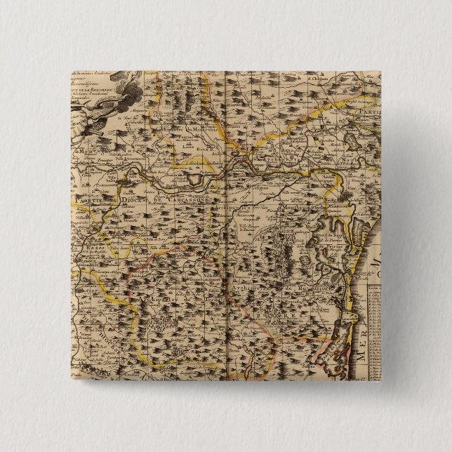 Macaron Carré 5 Cm Narbonne (Devant)