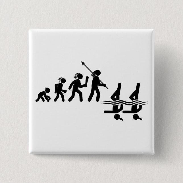 Macaron Carré 5 Cm Natation synchronisée (Devant)