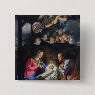 Macaron Carré 5 Cm Nativité
