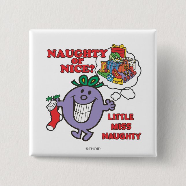 Macaron Carré 5 Cm Naughty Ou Nice ? (Devant)