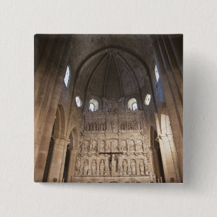 Macaron Carré 5 Cm Nave du monastère de Santa Maria De Poblet