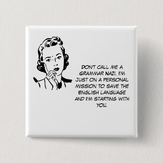 Macaron Carré 5 Cm Nazi sarcastique de grammaire