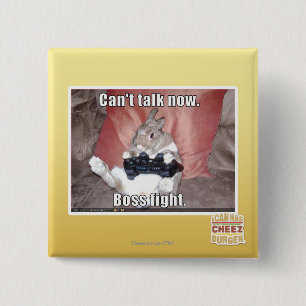 Macaron Carré 5 Cm Ne peut pas parler maintenant, le combat de patron