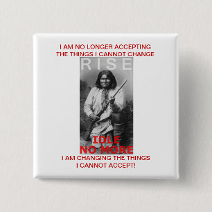 Macaron Carré 5 Cm NE PLUS ÊTRE IDLE. Bouton de contestation politiq