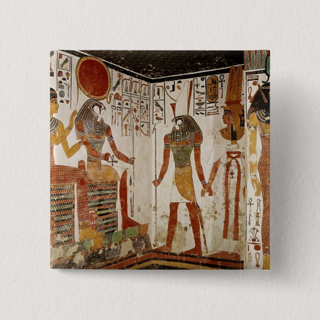 Macaron Carré 5 Cm Nefertari est apporté avant le dieu (Devant)