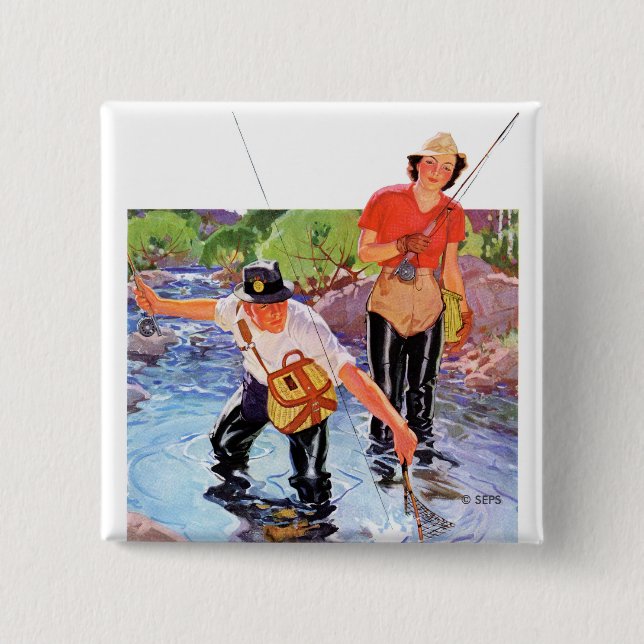 Macaron Carré 5 Cm Netting A Fish par R.J. Cavaliere (Devant)