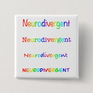 Macaron Carré 5 Cm Neurodivergent   Acceptation de l'autisme