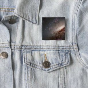 Macaron Carré 5 Cm Ngc 4258 Sous Formation D'Étoiles Intenses.