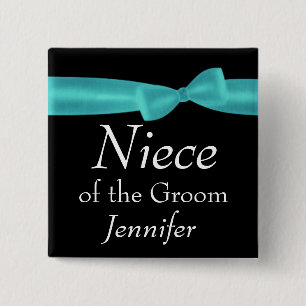 Macaron Carré 5 Cm NIÈCE du nom fait sur commande Y128 de mariage