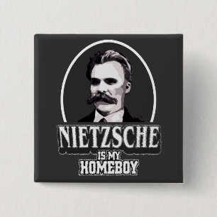Macaron Carré 5 Cm Nietzsche est mon Homeboy