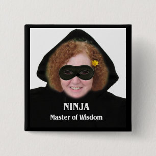 Macaron Carré 5 Cm Ninja : Maître de la sagesse