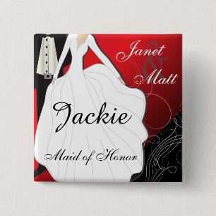 Macaron Carré 5 Cm Noce rouge-foncé