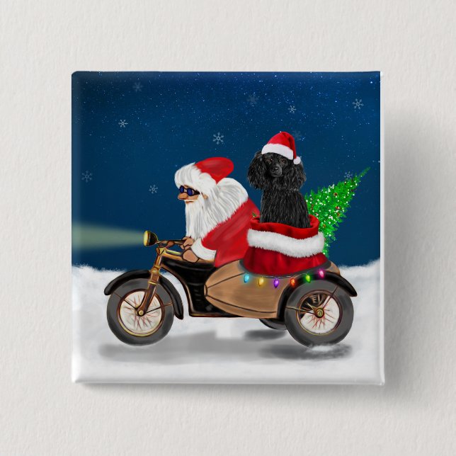 Macaron Carré 5 Cm Noël aux canicules (Devant)