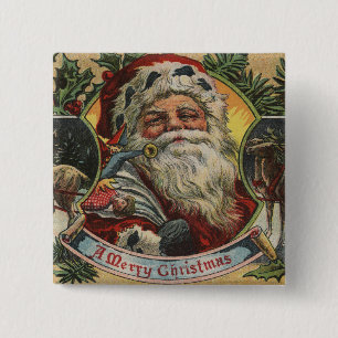 Macaron Carré 5 Cm Noël GreetingSanta et renne