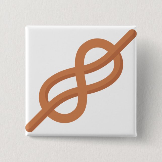 Macaron Carré 5 Cm Noeud marin (Devant)