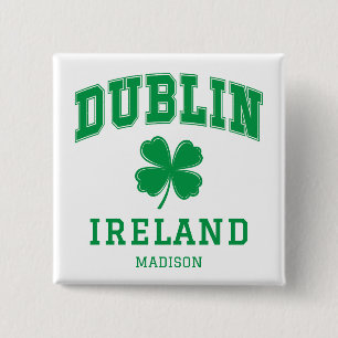Macaron Carré 5 Cm Nom personnalisé Dublin Irlande