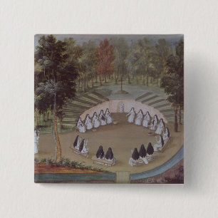 Macaron Carré 5 Cm Nonnes se réunissant dans la solitude