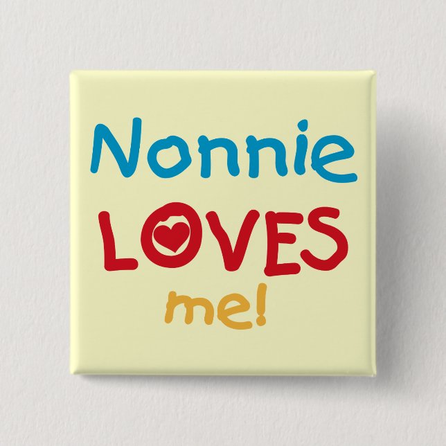 Macaron Carré 5 Cm Nonnie aime moi t-shirts et cadeaux (Devant)
